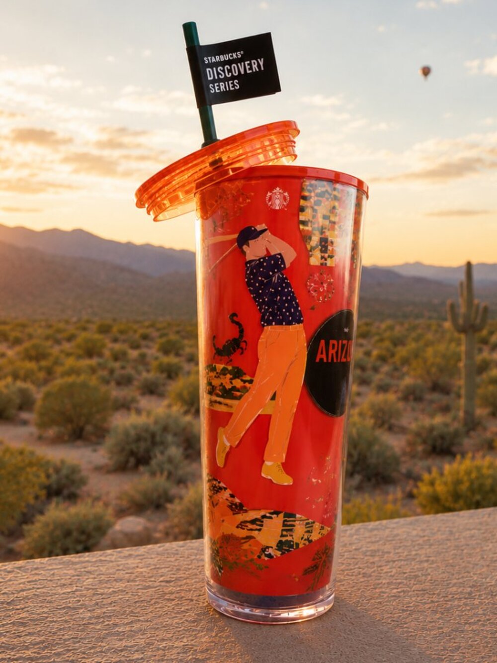Starbucks Discovery Series Arizona Orange 24oz Cold Cup Venti Tumbler NWT Travel